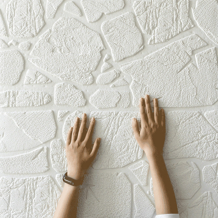 Lisslune | Modern Pearl Wainscoting PVC Wall Access Panel Peel and Stick Wall Tile for Bedroom