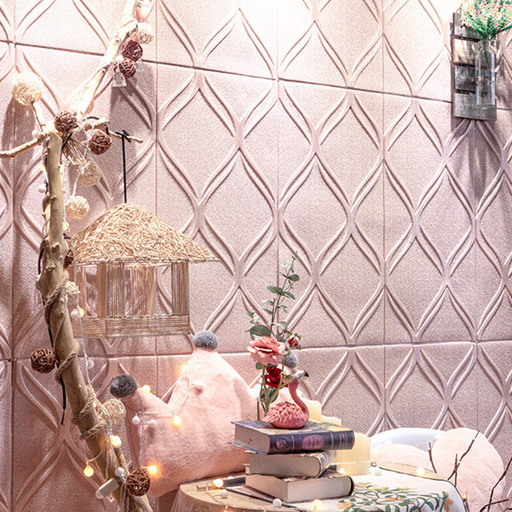 Lisslune | Contemporary waterproof wall planks striped brick bedroom wall panels