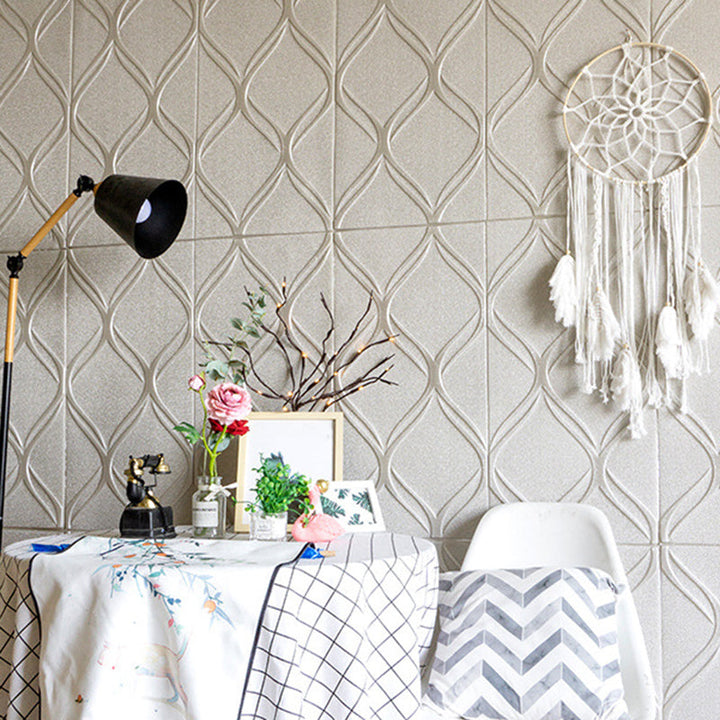 Lisslune | Contemporary waterproof wall planks striped brick bedroom wall panels