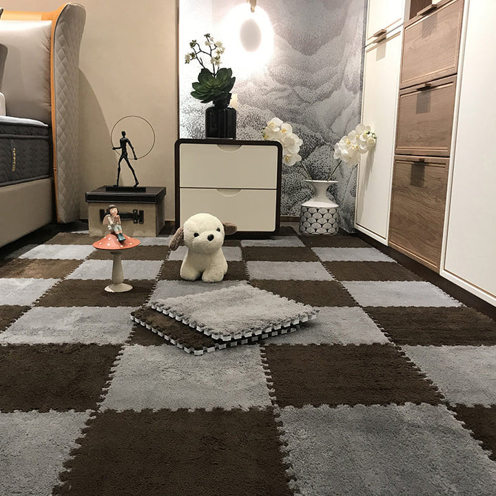 Lisslune | Color-Fading-Resistant Carpet Tile Solid Interlocking Carpet Tile