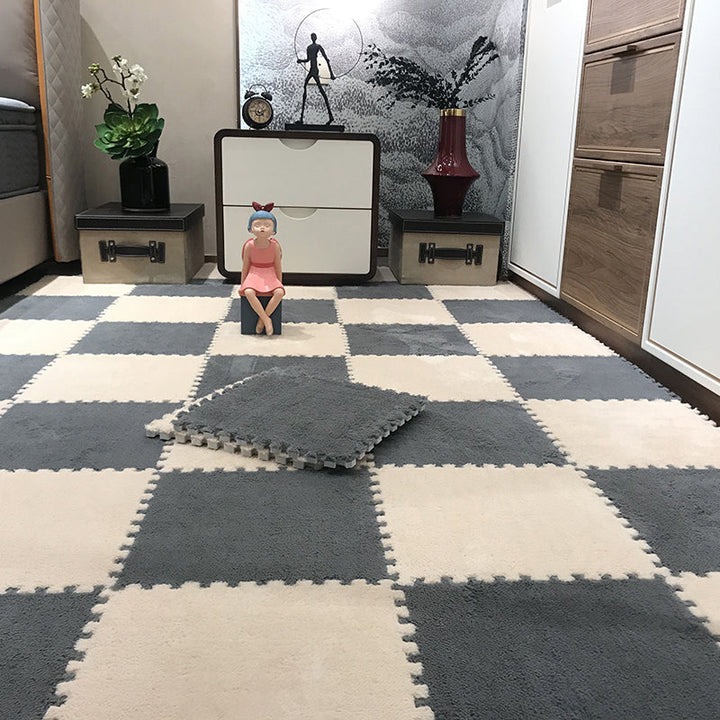 Lisslune | Color-Fading-Resistant Carpet Tile Solid Interlocking Carpet Tile