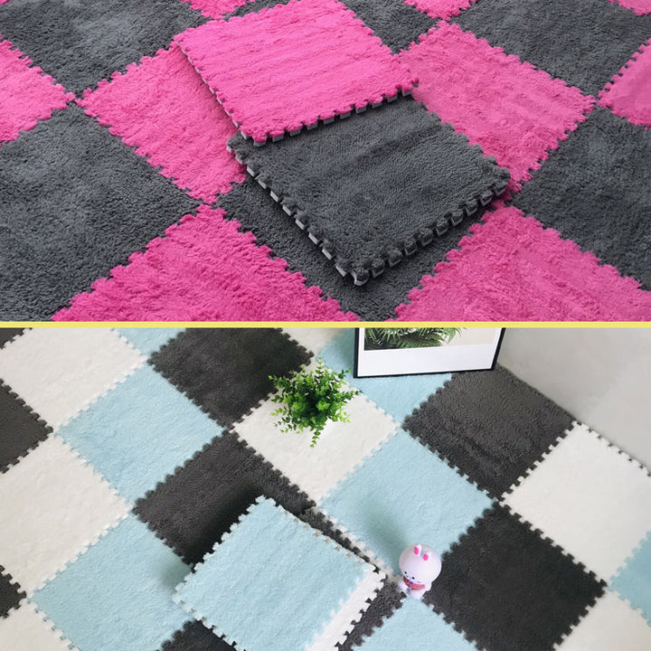 Lisslune | Color-Fading-Resistant Carpet Tile Solid Interlocking Carpet Tile