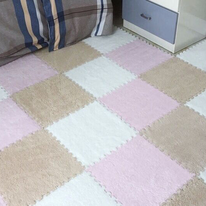 Lisslune | Color-Fading-Resistant Carpet Tile Solid Interlocking Carpet Tile