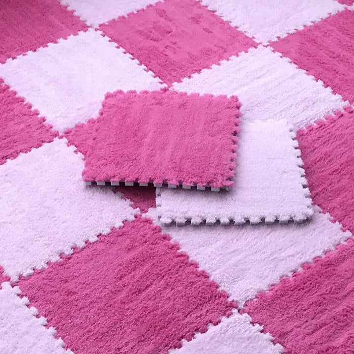 Lisslune | Color-Fading-Resistant Carpet Tile Solid Interlocking Carpet Tile