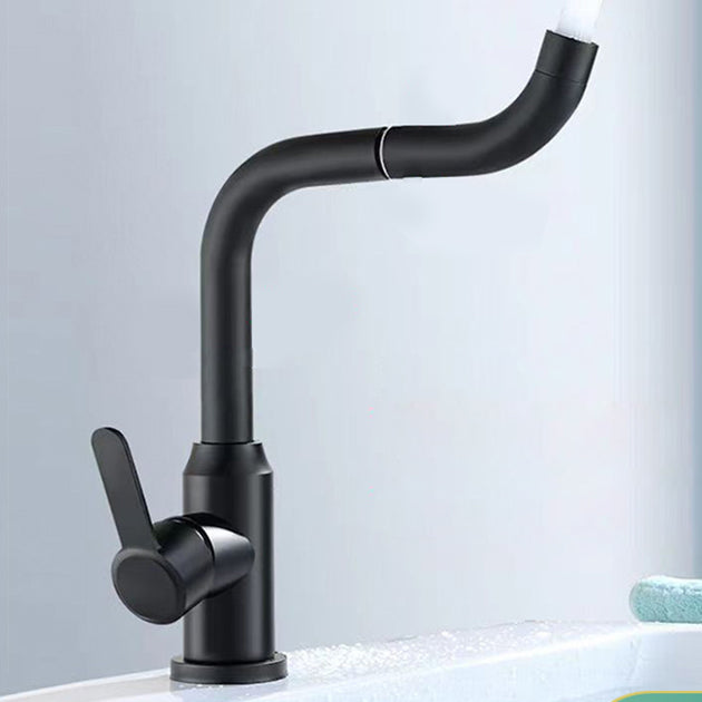 Lisslune | Modern Basin Mixer Bathroom Faucet Brass Lever Swivel Spout Basin Mixer