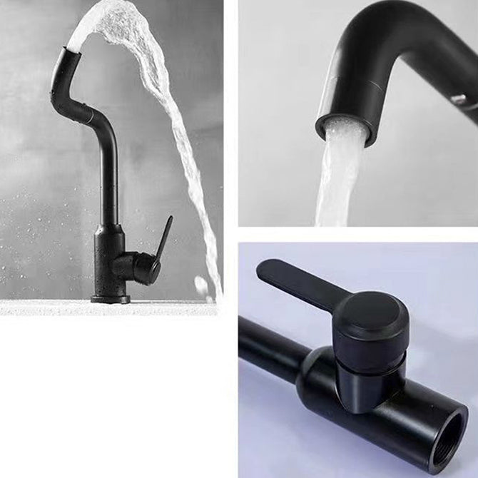 Lisslune | Modern Basin Mixer Bathroom Faucet Brass Lever Swivel Spout Basin Mixer