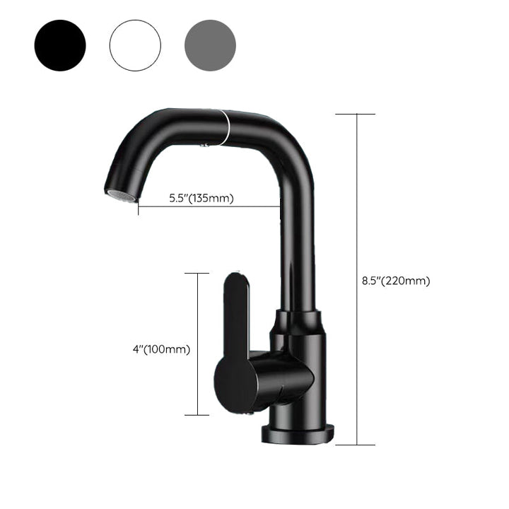 Lisslune | Modern sink faucet bathroom faucet brass lever swivel spout sink faucet
