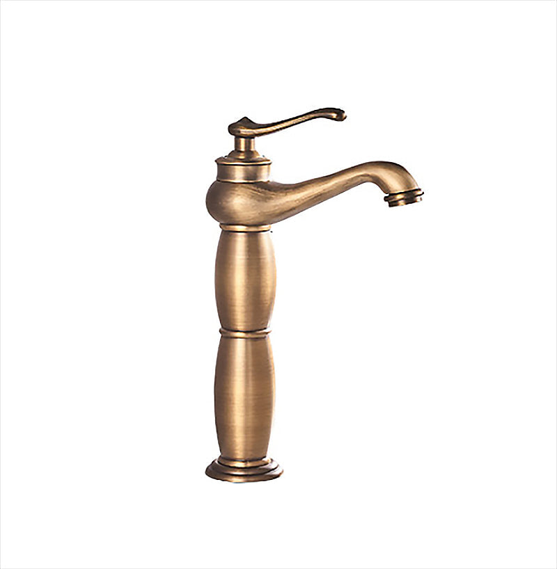 Lisslune | Low-Arch Country Vessel Faucet Single-Lever Brass Faucet for Bathroom