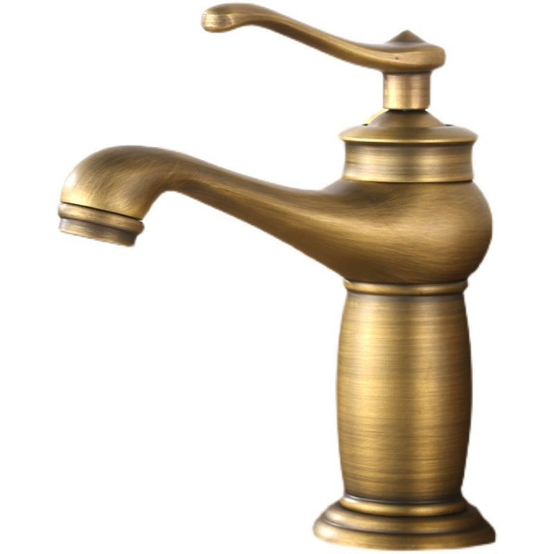 Lisslune | Low-Arch Country Vessel Faucet Single-Lever Brass Faucet for Bathroom