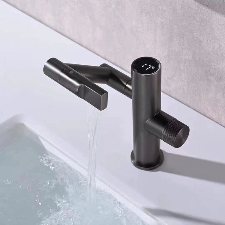 Lisslune | Modern Vessel Sink Faucet Copper 1-Handle Low Arc Vessel Faucet for the Bathroom