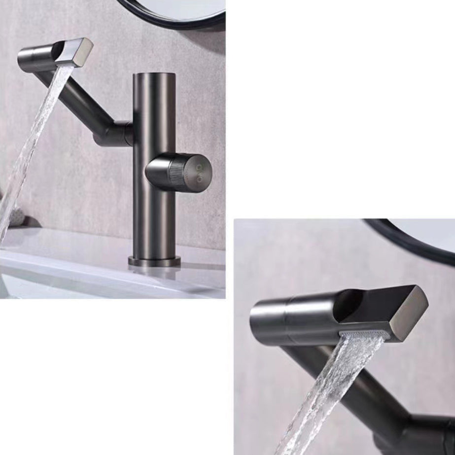 Lisslune | Modern Vessel Sink Faucet Copper 1-Handle Low Arc Vessel Faucet for the Bathroom