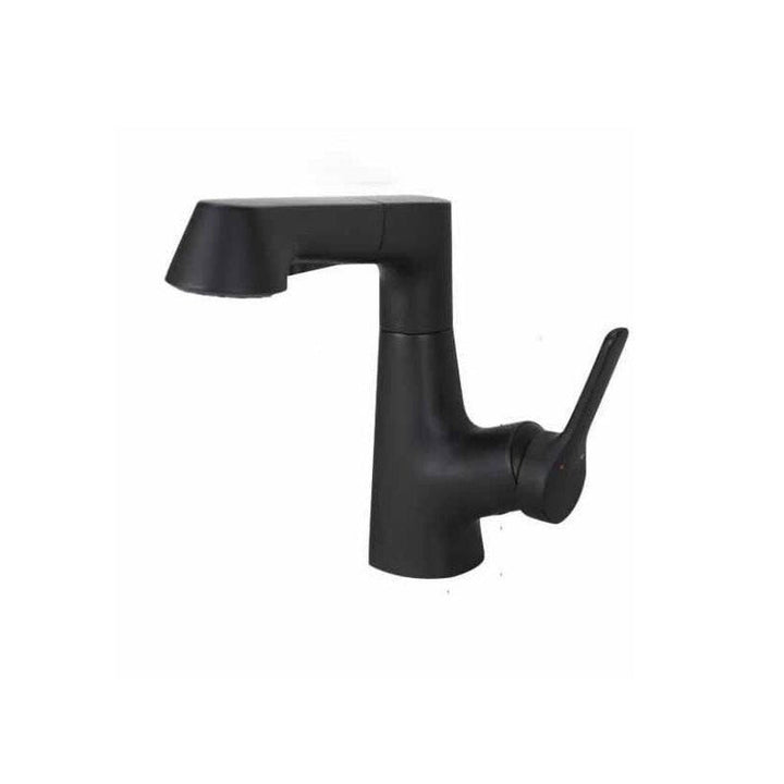 Lisslune | Modern Vessel Sink Faucet Copper Single Handle Pull Down Low Arc Vessel Faucet