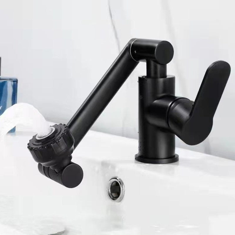 Lisslune | Modern sink faucet stainless steel lever handles swivel spout sink faucet