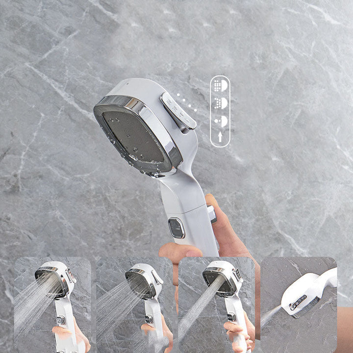 Lisslune | 4-Stage Pressure Shower Head One-Button Water Stop Handheld Shower Head