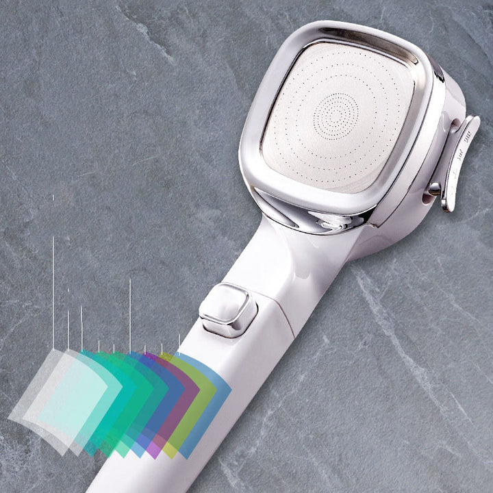 Lisslune | 4-Stage Pressure Shower Head One-Button Water Stop Handheld Shower Head