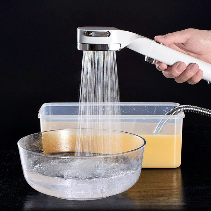Lisslune | 4-Stage Pressure Shower Head One-Button Water Stop Handheld Shower Head