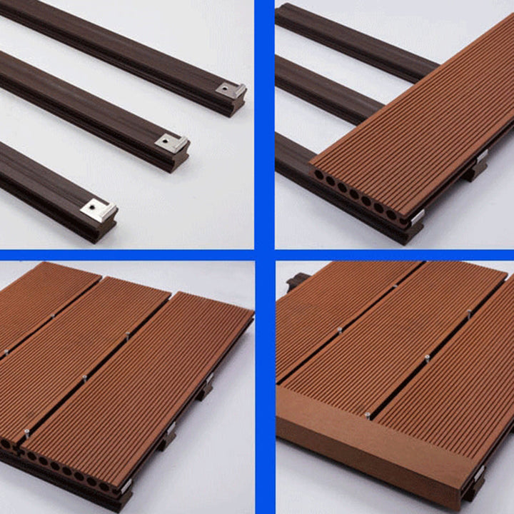 Lisslune | Outdoor Wood Decking Waterproof Striped Pattern Floorboard