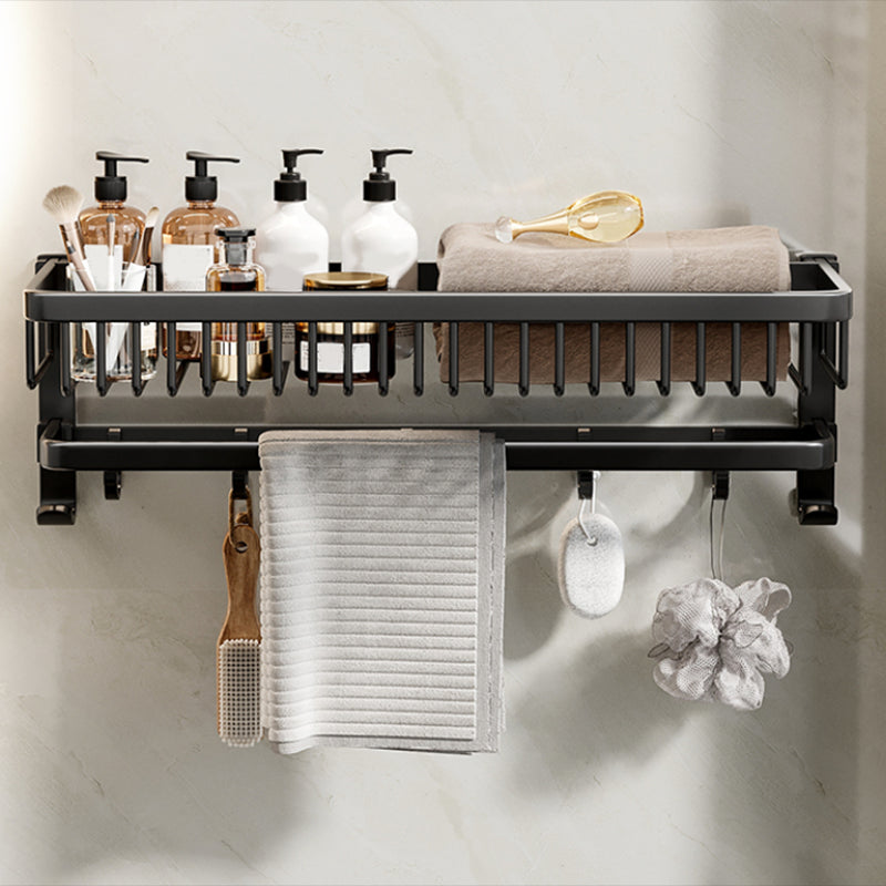 Lisslune | Modern Bathroom Accessories Set Black Bath Shelf Bath Accessories Set