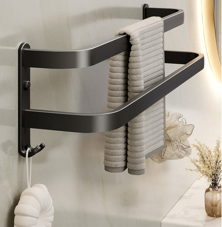 Lisslune | Modern Bathroom Accessories Set Black Bath Shelf Bath Accessories Set