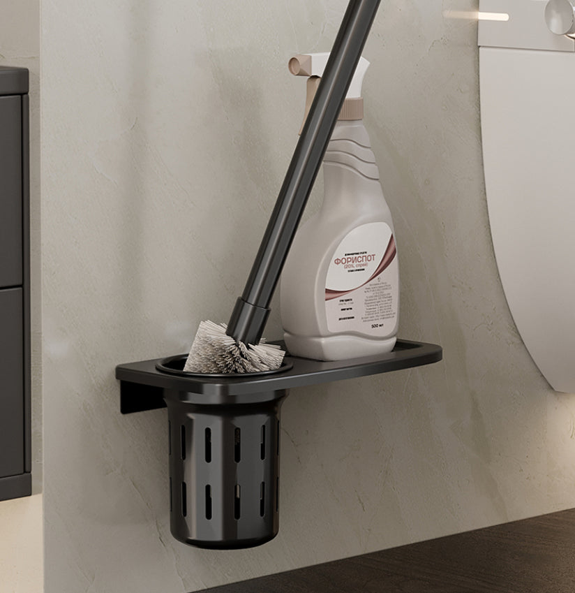 Lisslune | Modern Bathroom Accessories Set Black Bath Shelf Bath Accessories Set