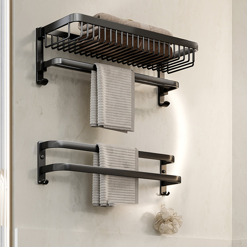 Lisslune | Modern Bathroom Accessories Set Black Bath Shelf Bath Accessories Set