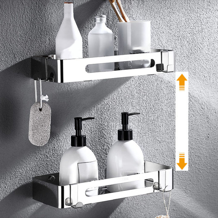 Lisslune | Modern Stainless Steel Bathroom Shelf Paper Holder Bathroom Accessory Set