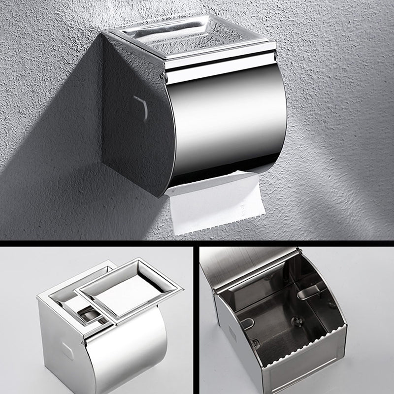 Lisslune | Modern Stainless Steel Bath Shelf Paper Holder Bathroom Accessory Set