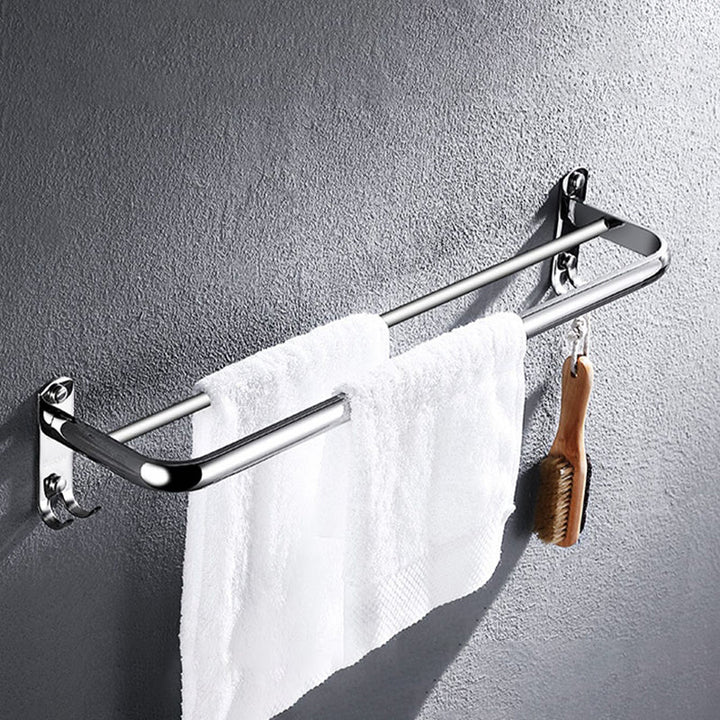 Lisslune | Modern Stainless Steel Bath Shelf Paper Holder Bathroom Accessory Set