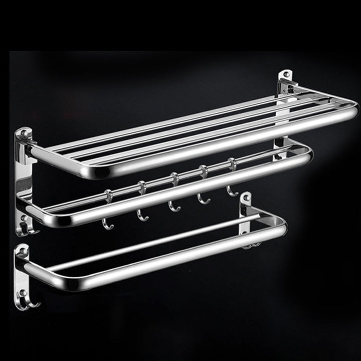 Lisslune | Modern Stainless Steel Bath Shelf Paper Holder Bathroom Accessory Set