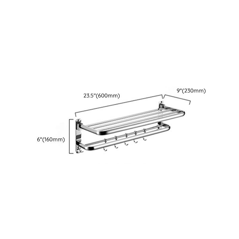 Lisslune | Modern Stainless Steel Bath Shelf Paper Holder Bathroom Accessory Set