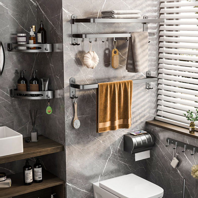 Lisslune | Modern gray bathroom accessory set bathroom shelf bath hardware set