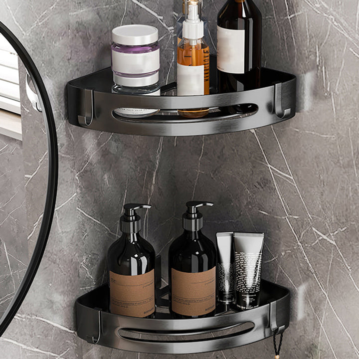 Lisslune | Modern gray bathroom accessory set bathroom shelf bath hardware set