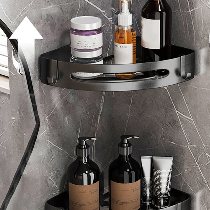 Lisslune | Modern gray bathroom accessory set bathroom shelf bath hardware set