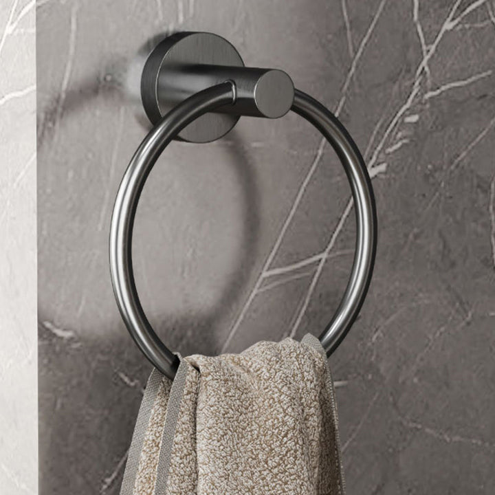 Lisslune | Modern gray bathroom accessory set bathroom shelf bath hardware set