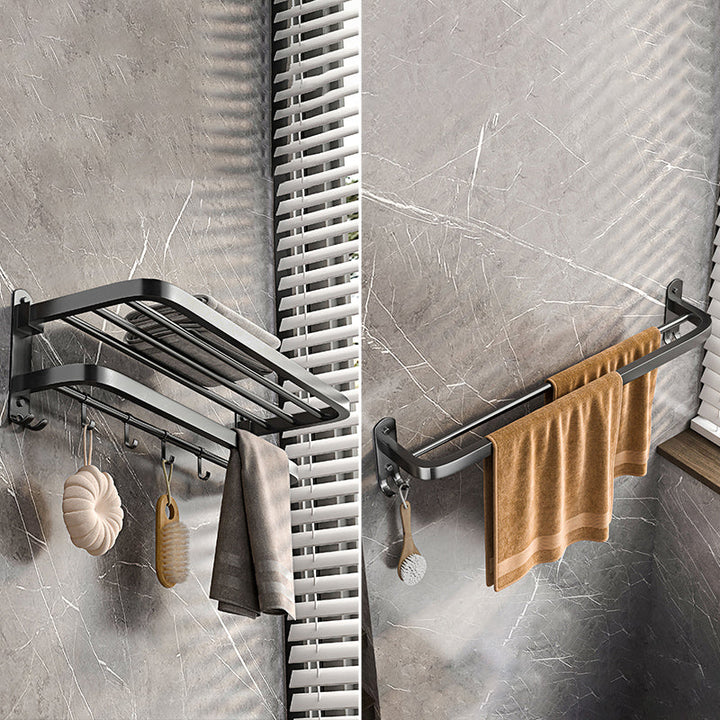 Lisslune | Modern gray bathroom accessory set bathroom shelf bath hardware set