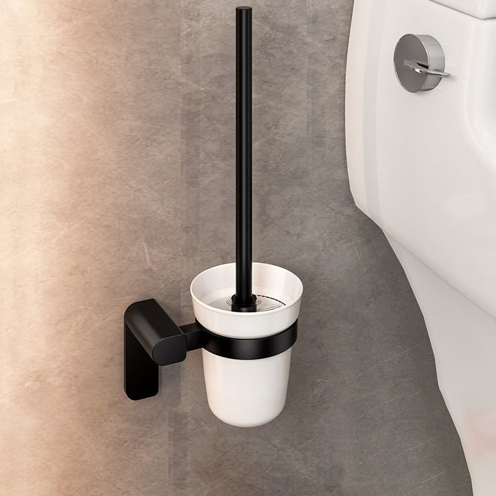 Lisslune | Modern Bathroom Set with Bath Shelf/Towel Holder & Paper Holder Black Bathroom Hardware