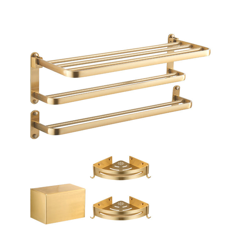 Lisslune | Modern Bathroom Hardware Paper Holder Bathroom Shelf Gold Bathroom Accessories Set