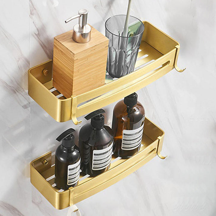 Lisslune | Modern Bathroom Hardware Paper Holder Bathroom Shelf Gold Bathroom Accessories Set