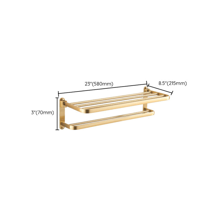 Lisslune | Modern Bathroom Hardware Paper Holder Bathroom Shelf Gold Bathroom Accessories Set