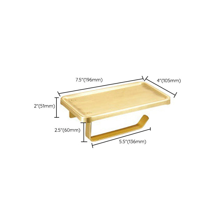 Lisslune | Modern Bathroom Hardware Paper Holder Bathroom Shelf Gold Bathroom Accessories Set