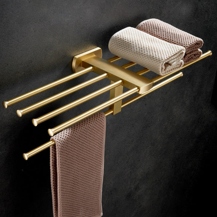 Lisslune | Traditional Golden Bath Accessories Set Brass Bathroom Accessories Kit