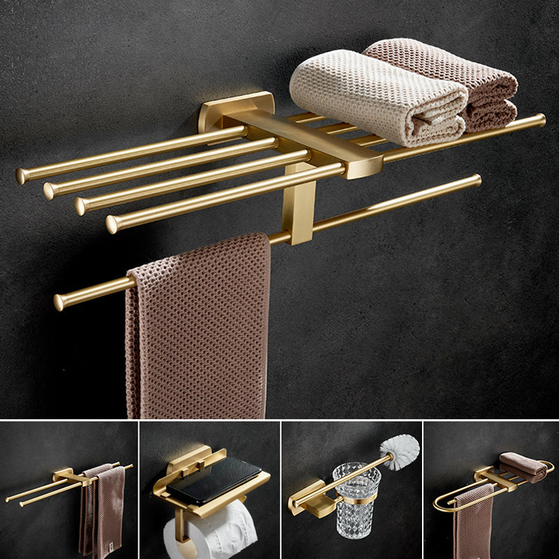 Lisslune | Traditional Golden Bath Accessories Set Brass Bathroom Accessories Kit