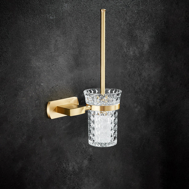 Lisslune | Traditional Golden Bath Accessories Set Brass Bathroom Accessories Kit