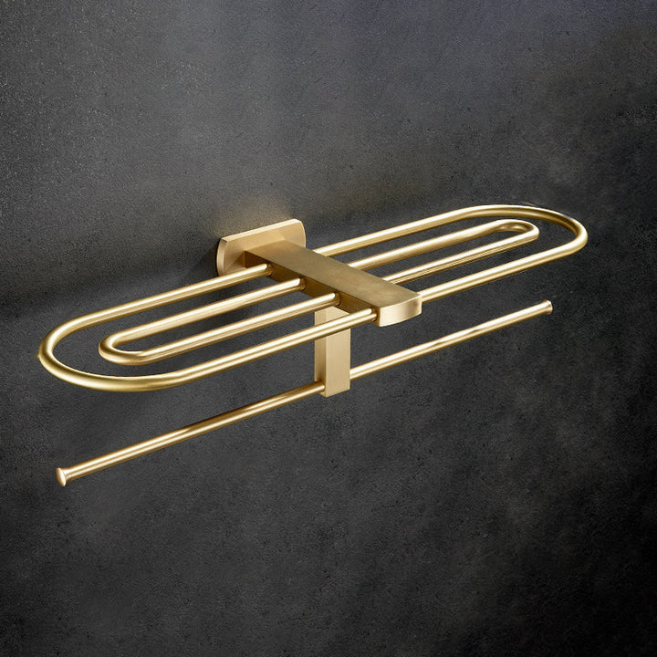 Lisslune | Traditional Golden Bath Accessories Set Brass Bathroom Accessories Kit