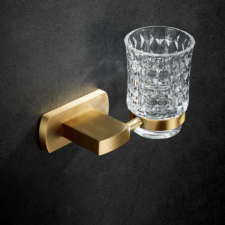 Lisslune | Traditional Golden Bath Accessories Set Brass Bathroom Accessories Kit