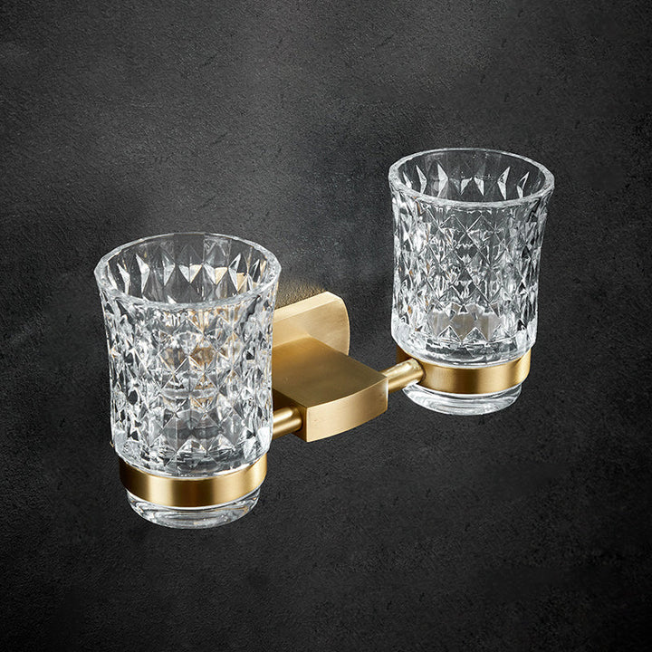 Lisslune | Traditional Golden Bath Accessories Set Brass Bathroom Accessories Kit