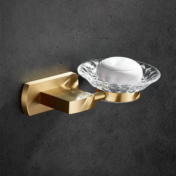 Lisslune | Traditional Golden Bath Accessories Set Brass Bathroom Accessories Kit