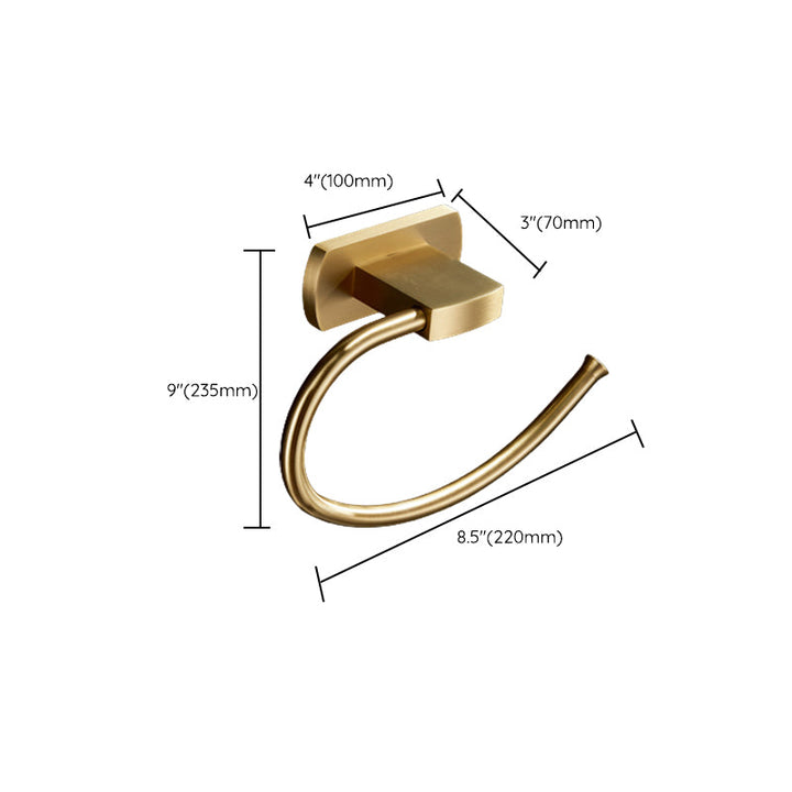 Lisslune | Traditional Golden Bath Accessories Set Brass Bathroom Accessories Kit