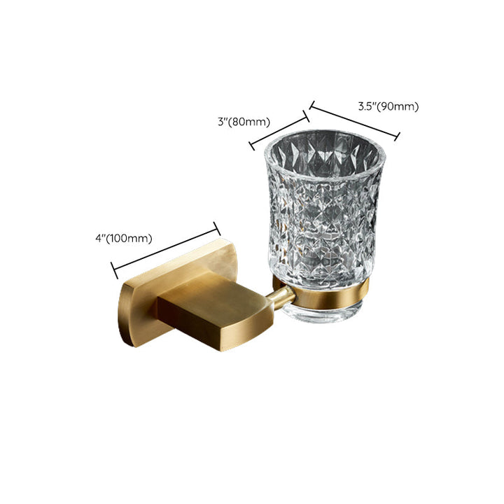 Lisslune | Traditional Golden Bath Accessories Set Brass Bathroom Accessories Kit