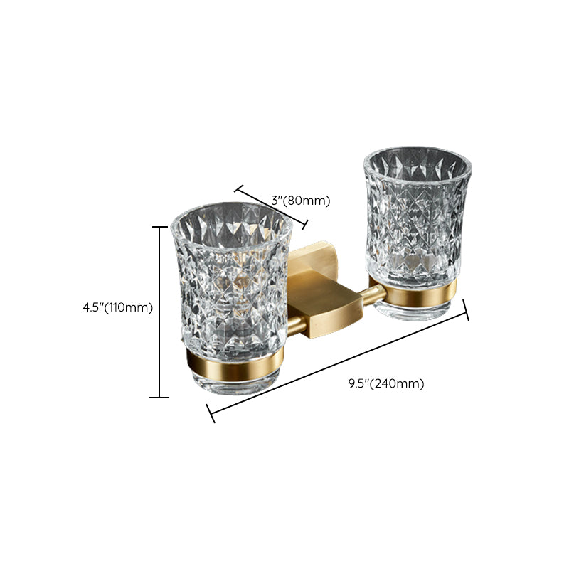 Lisslune | Traditional Golden Bath Accessories Set Brass Bathroom Accessories Kit